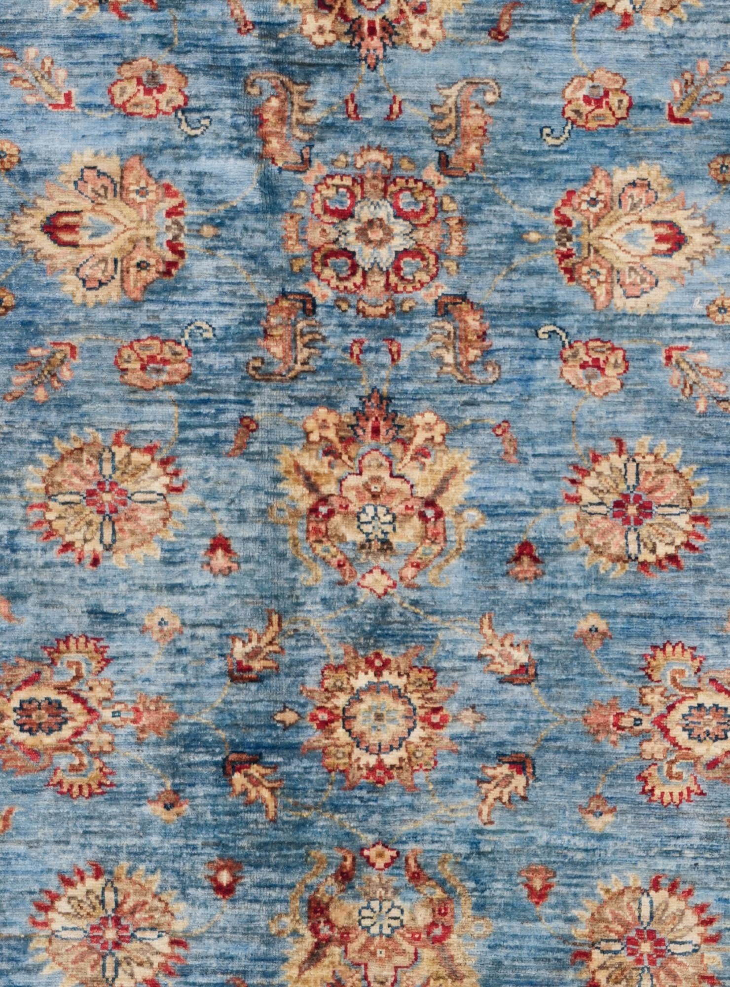 4' 11 x 6' 4 Hand Knotted Ziegler Rug