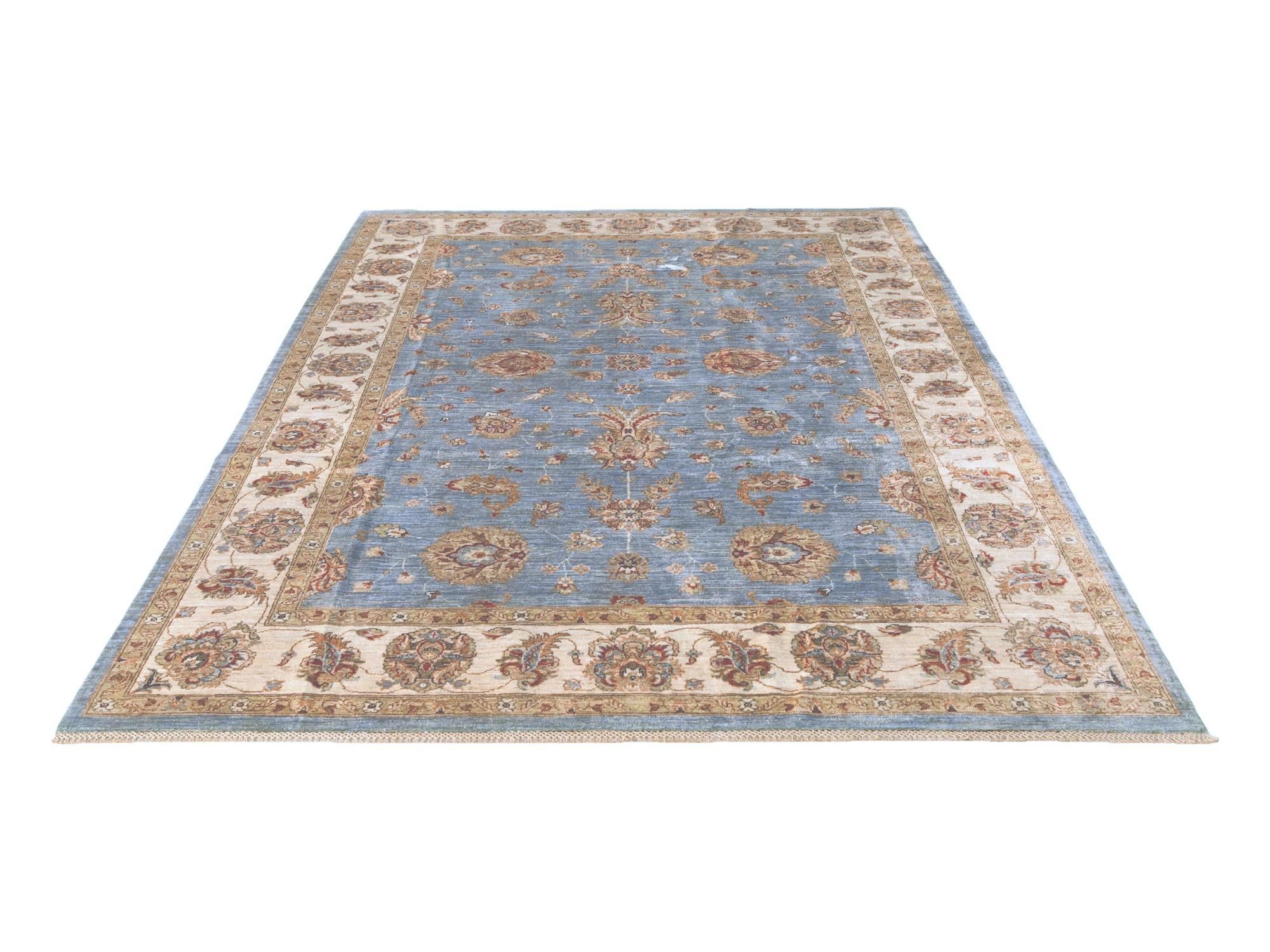 6' 11 x 10' Hand Knotted Ziegler Rug