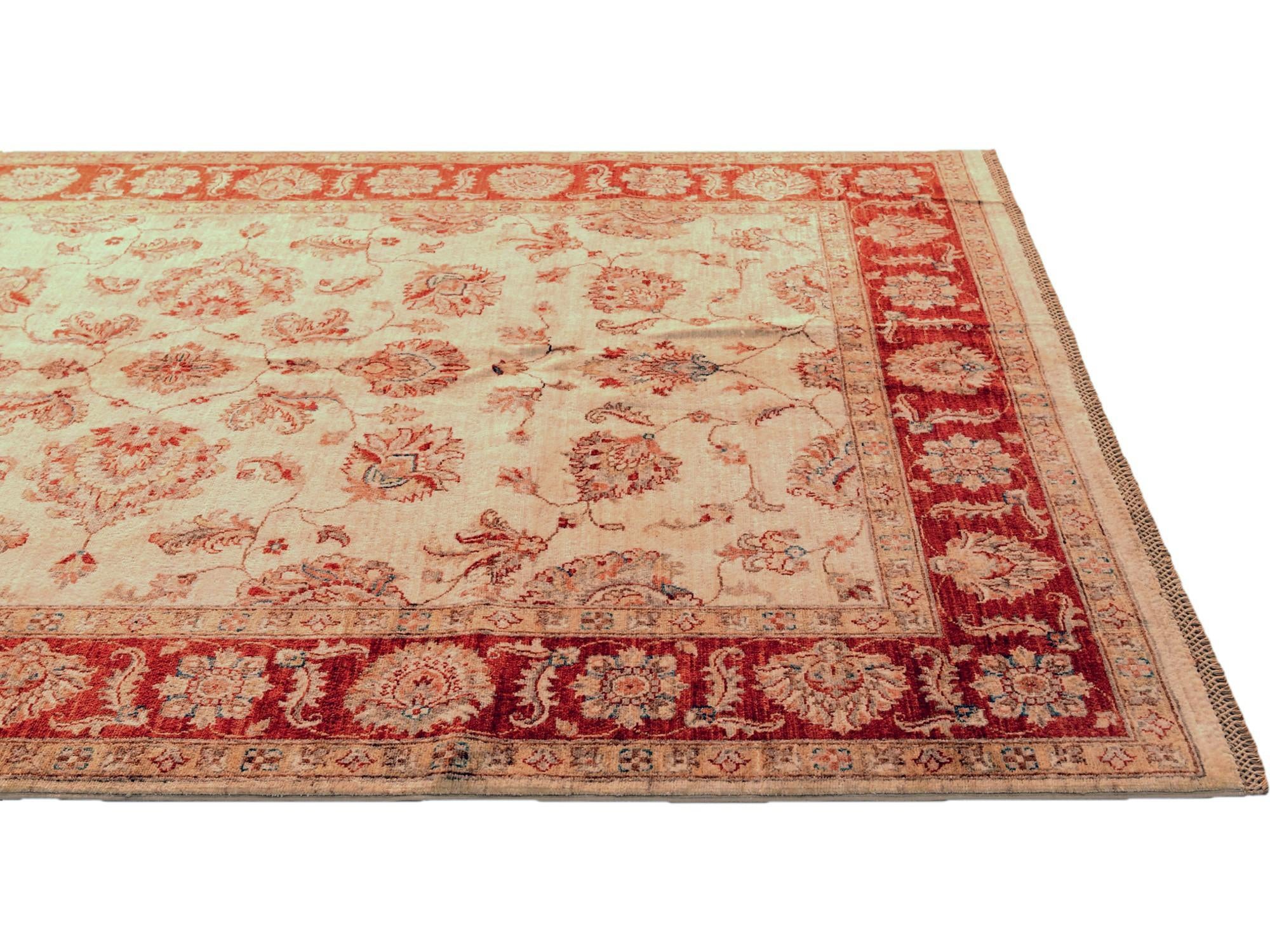 5' 9 x 8' 4 Hand Knotted Ziegler Rug