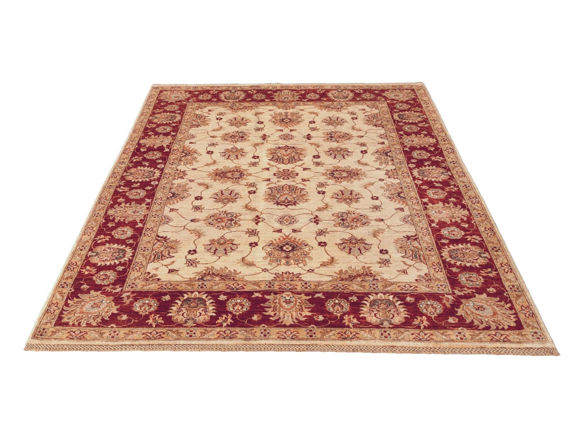 5' 2 x 6' 8 Hand Knotted Ziegler Rug