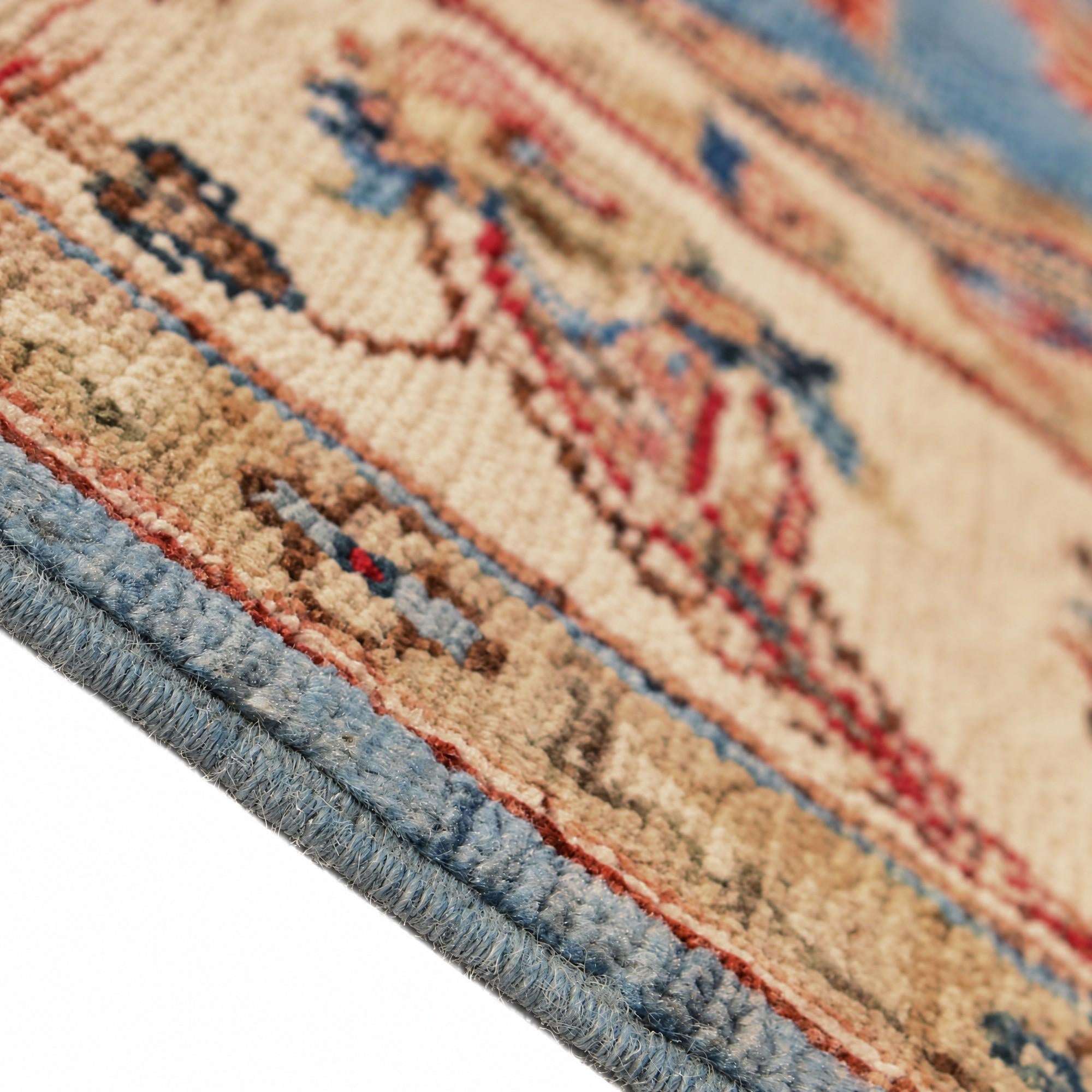 155cm x 215cm Hand Knotted Ziegler Rug