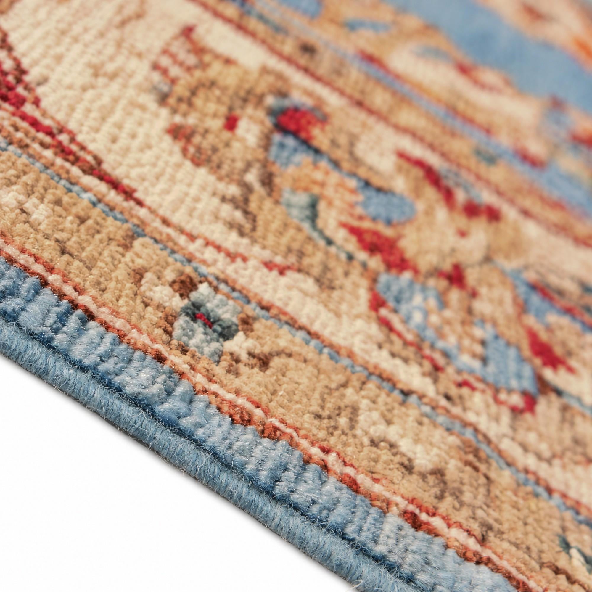 155cm x 215cm Hand Knotted Ziegler Rug