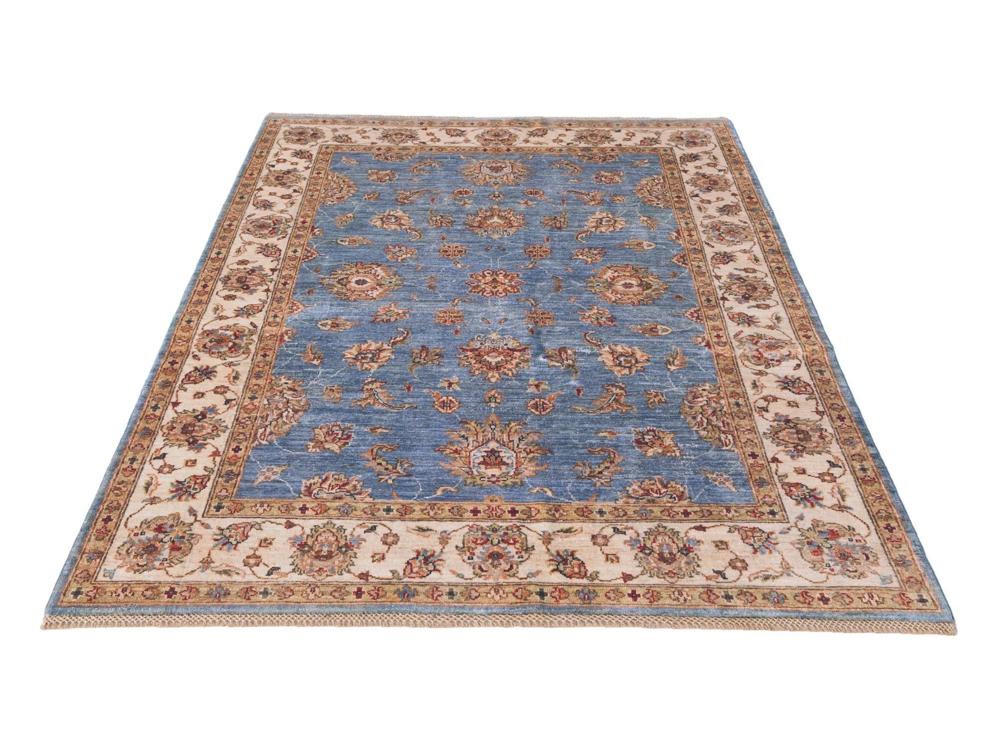 5' 1 x 6' 10 Hand Knotted Ziegler Rug