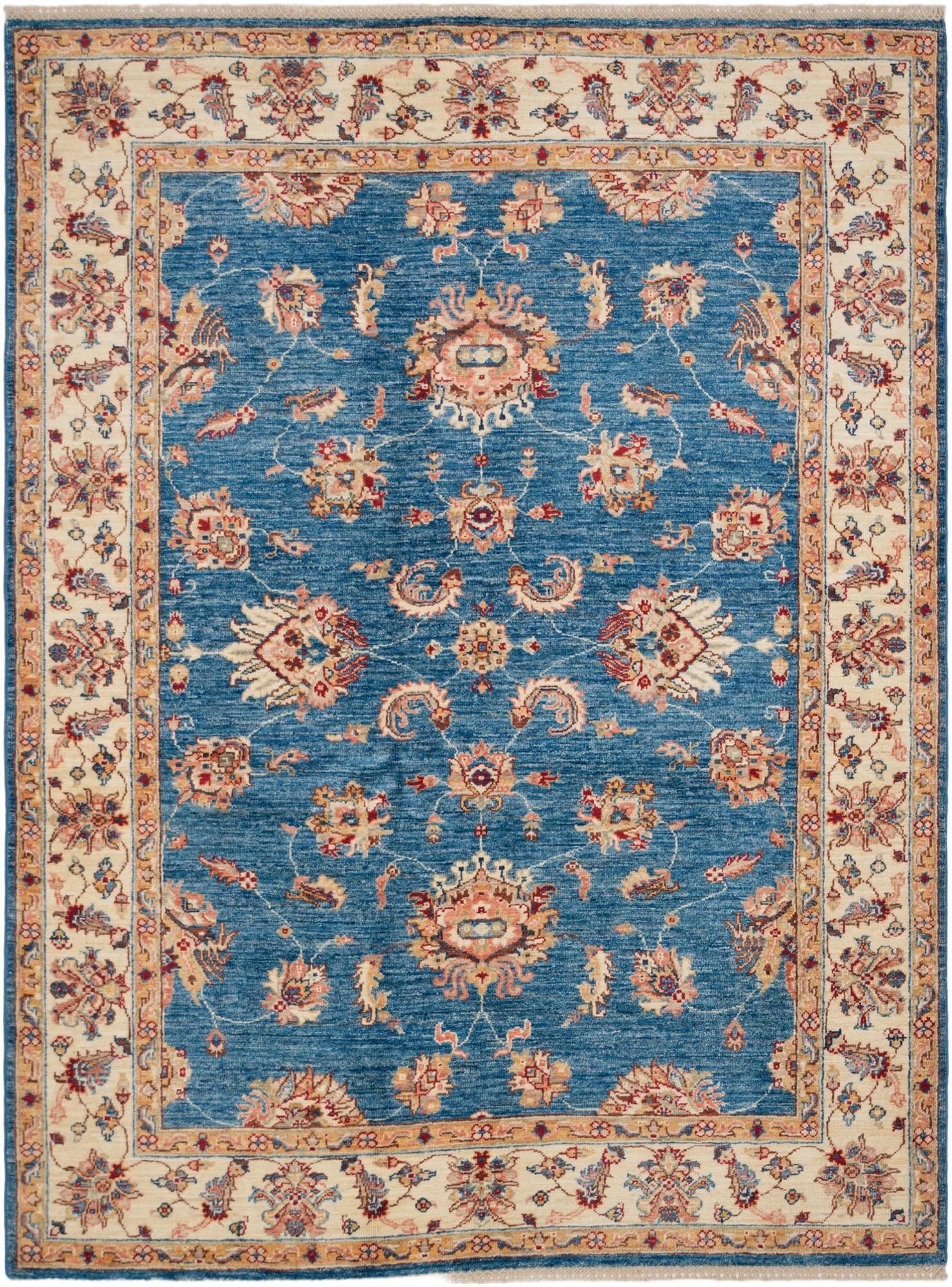 5' x 6' 9 Hand Knotted Ziegler Rug