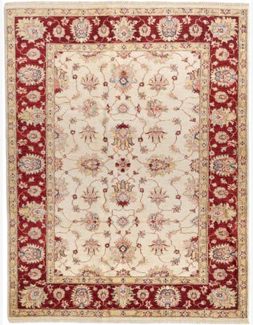 5' x 6' 7 Hand Knotted Ziegler Rug