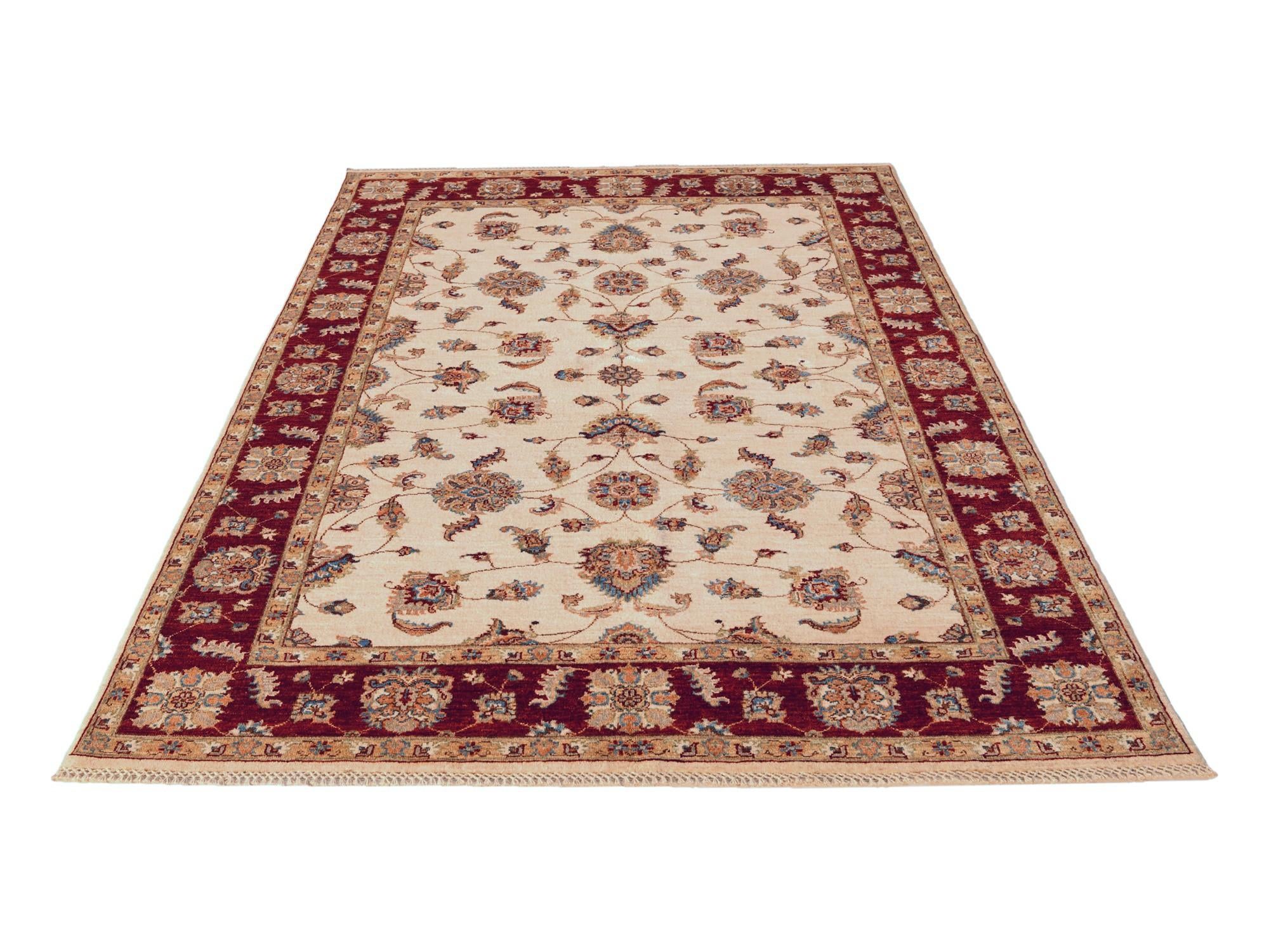 5' 10 x 8' 3 Hand Knotted Ziegler Rug
