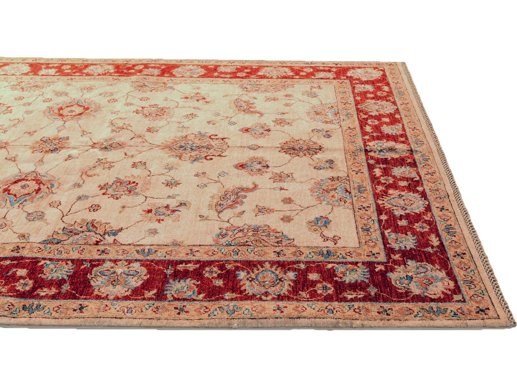 5' 9 x 8' Hand Knotted Ziegler Rug