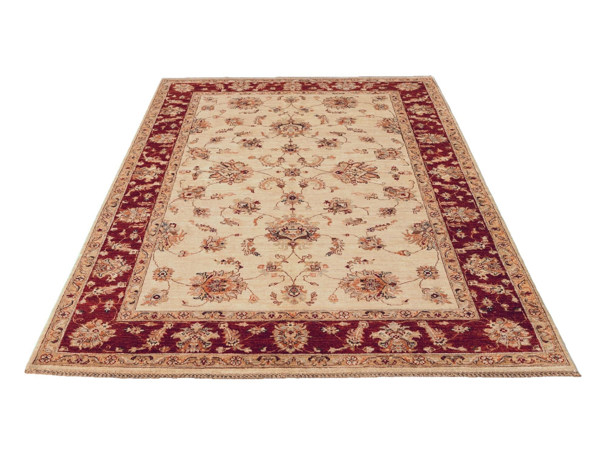5' 8 x 8' 1 Hand Knotted Ziegler Rug