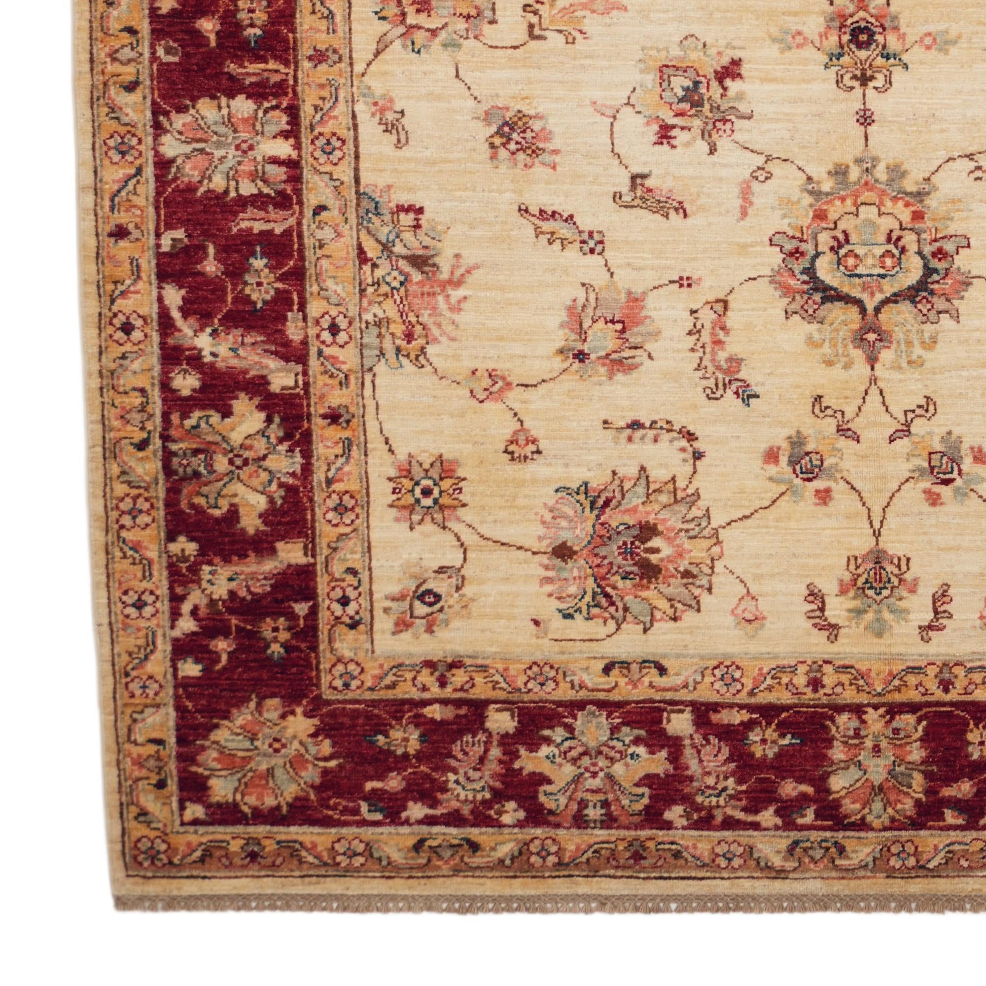 5' 8 x 8' 1 Hand Knotted Ziegler Rug