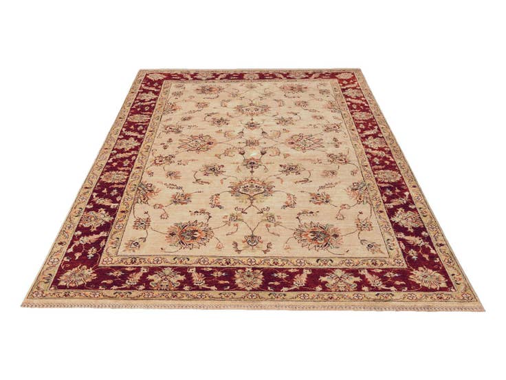 Detail image of 5' 8 x 8' 3 Hand Knotted Ziegler Rug