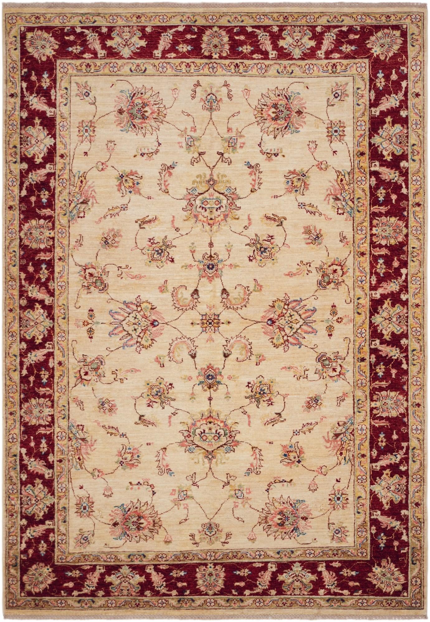 5' 8 x 8' 3 Hand Knotted Ziegler Rug