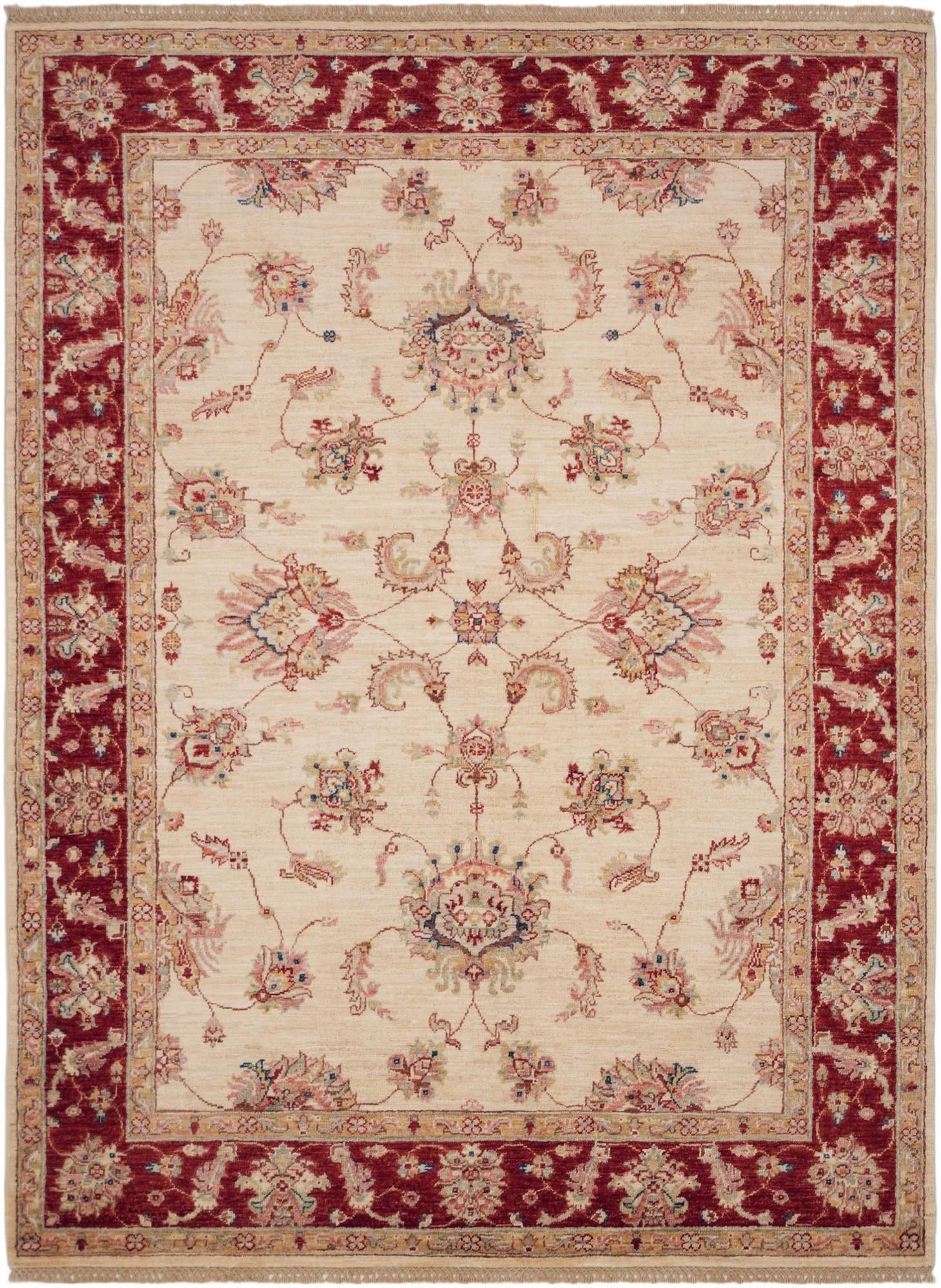5' 1 x 7' Hand Knotted Ziegler Rug