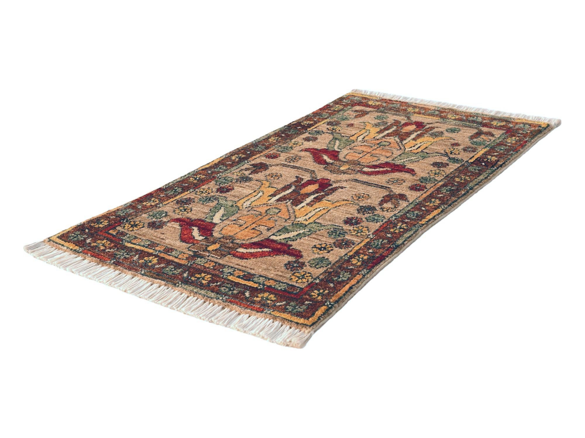 1' 8 x 3' 2 Hand Knotted Ziegler Rug