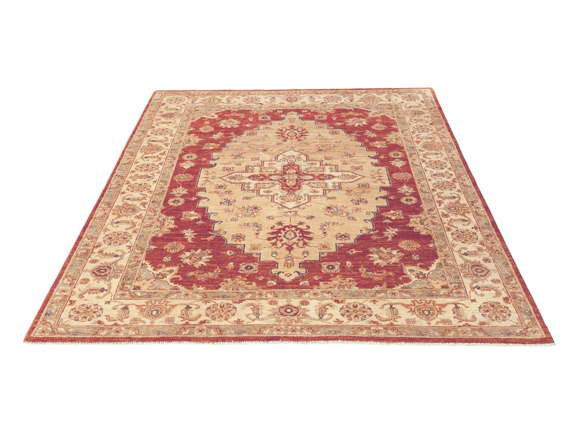 5' 11 x 7' Hand Knotted Ziegler Rug