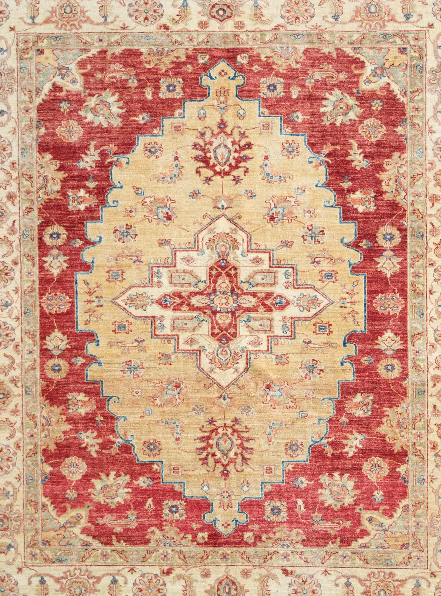 5' 11 x 7' Hand Knotted Ziegler Rug