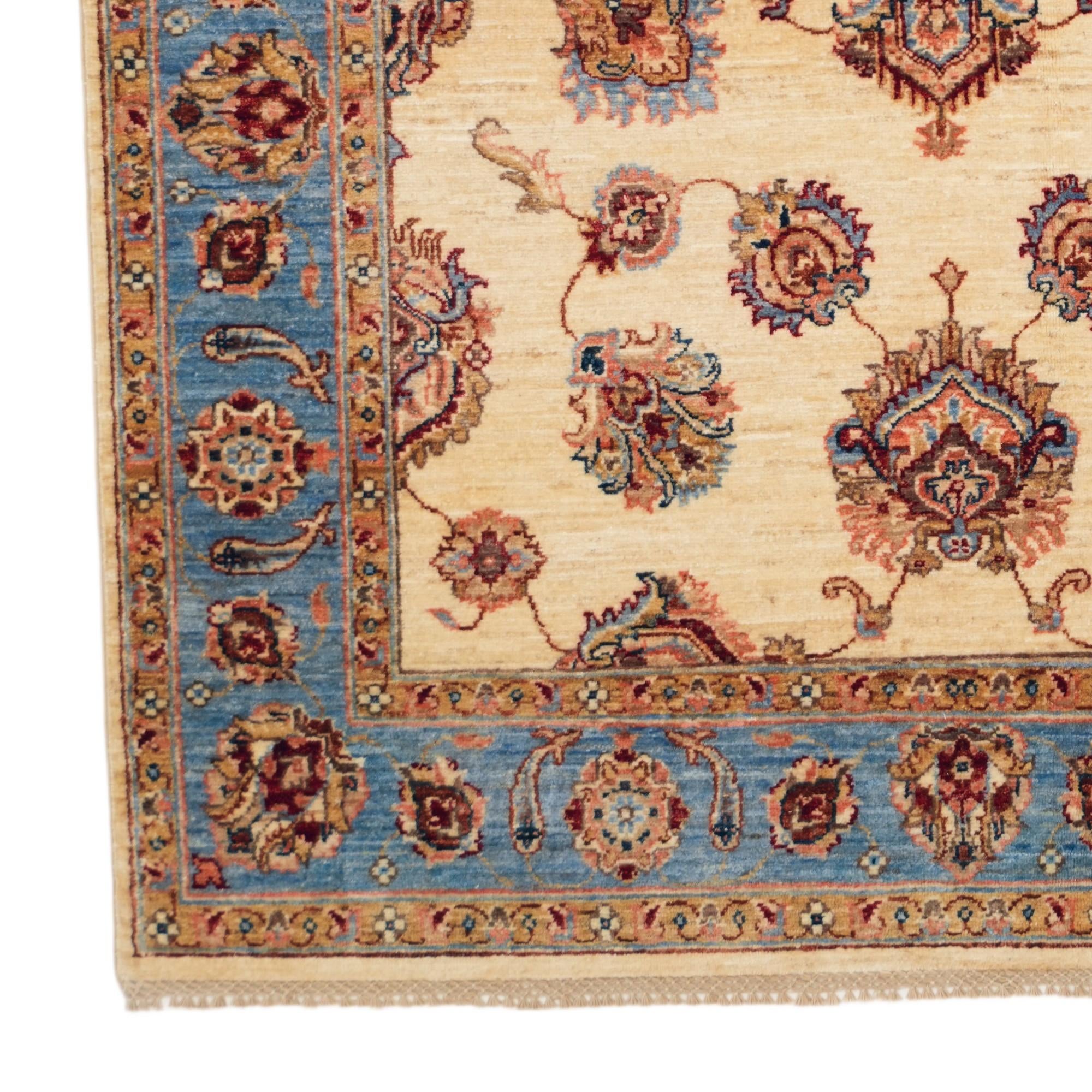4' 11 x 7' Hand Knotted Ziegler Rug