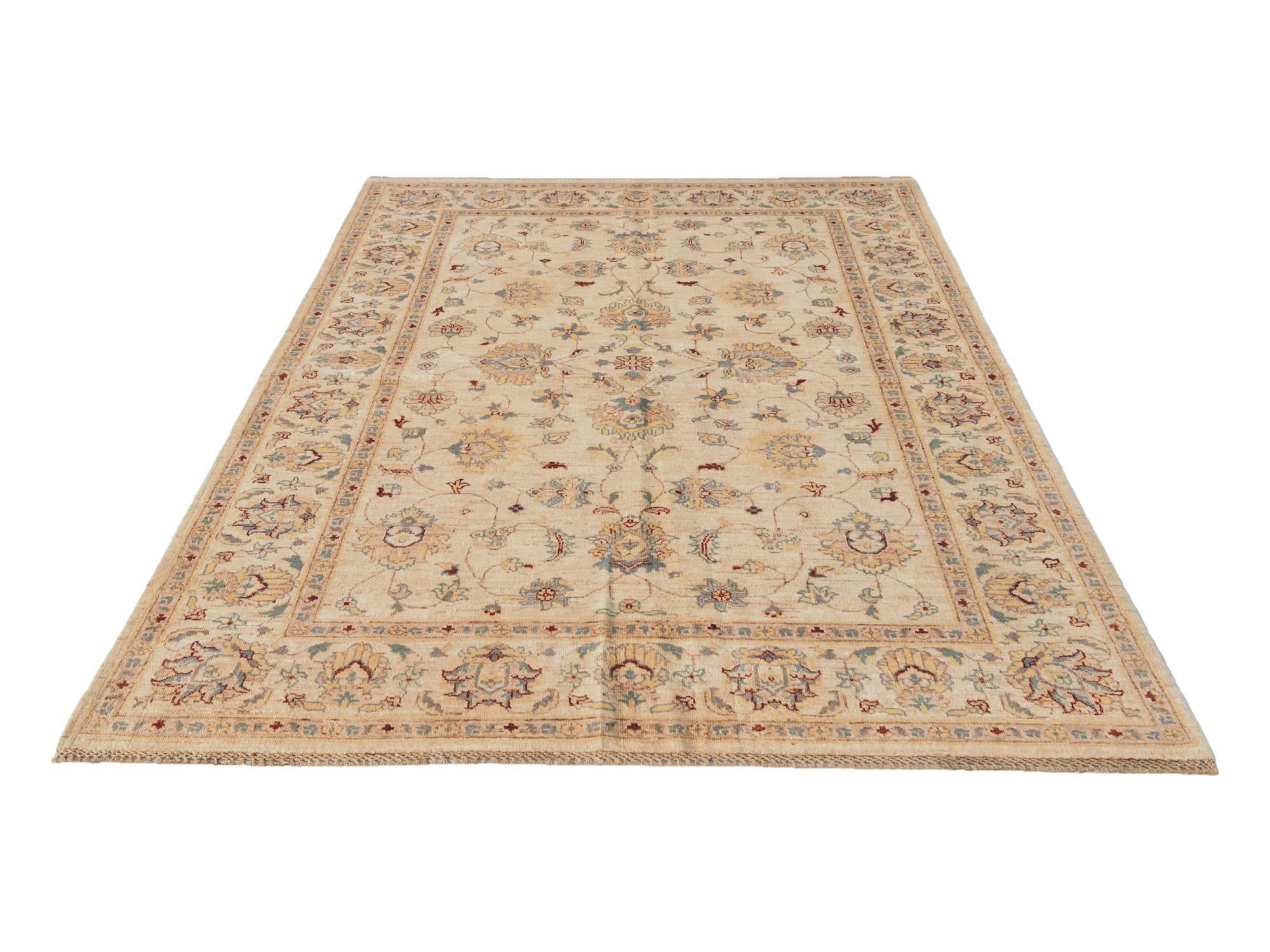 5' 8 x 8' Hand Knotted Ziegler Rug