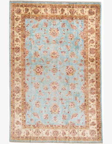 6' 7 x 10' Hand Knotted Ziegler Rug