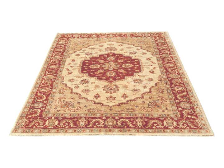 5' 1 x 6' 4 Hand Knotted Ziegler Rug