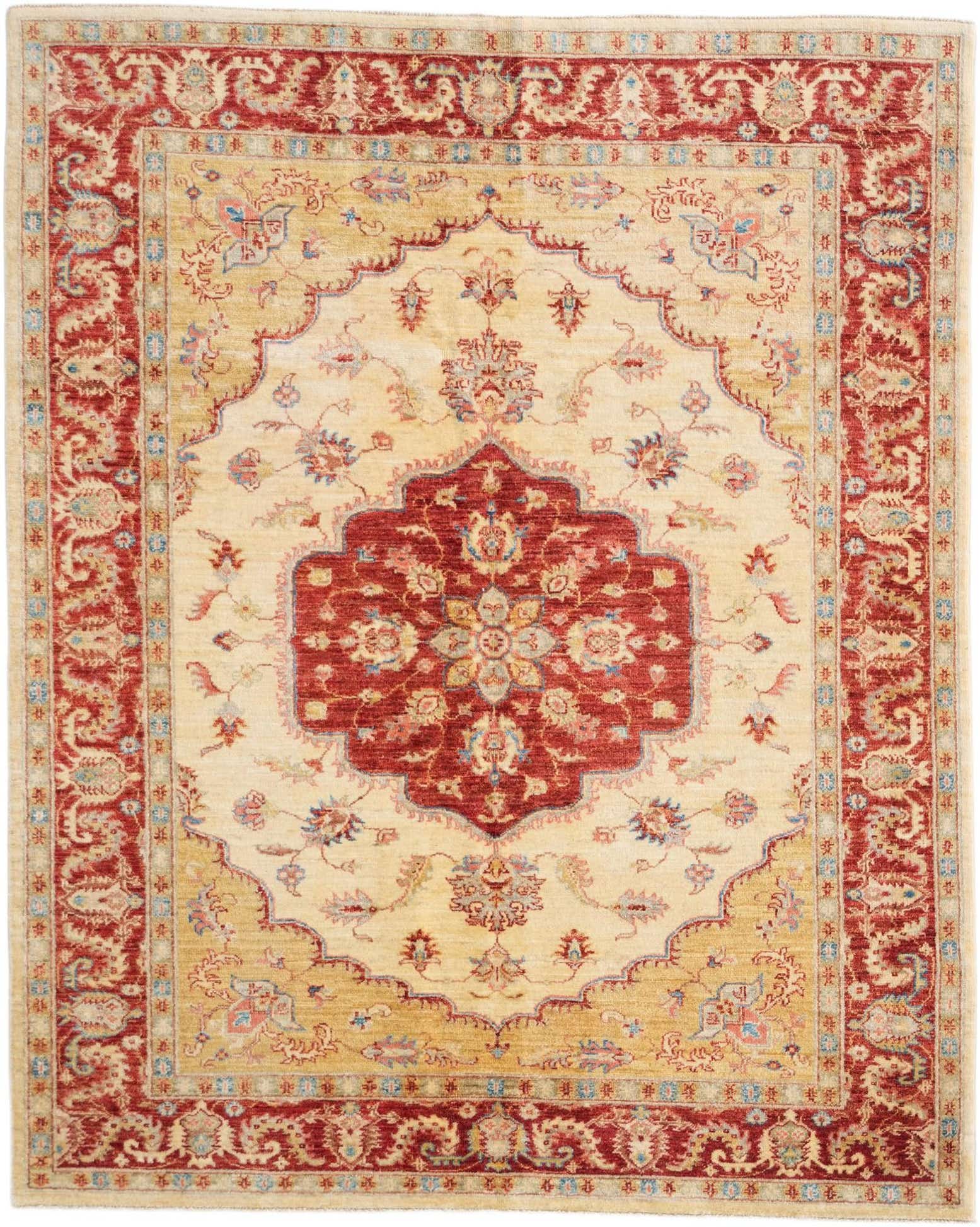 5' 1 x 6' 4 Hand Knotted Ziegler Rug