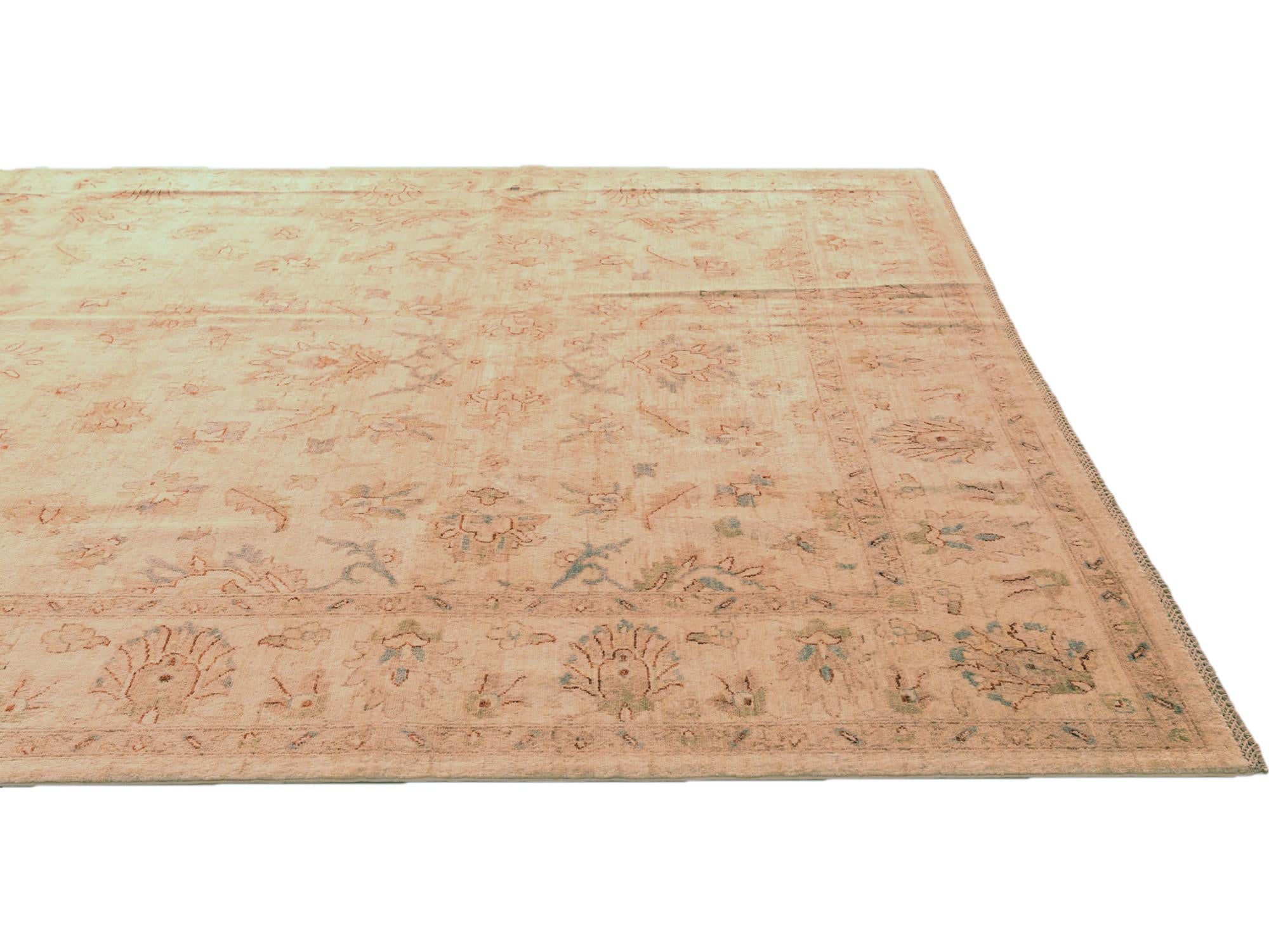 8' 6 x 11' 1 Hand Knotted Ziegler Rug