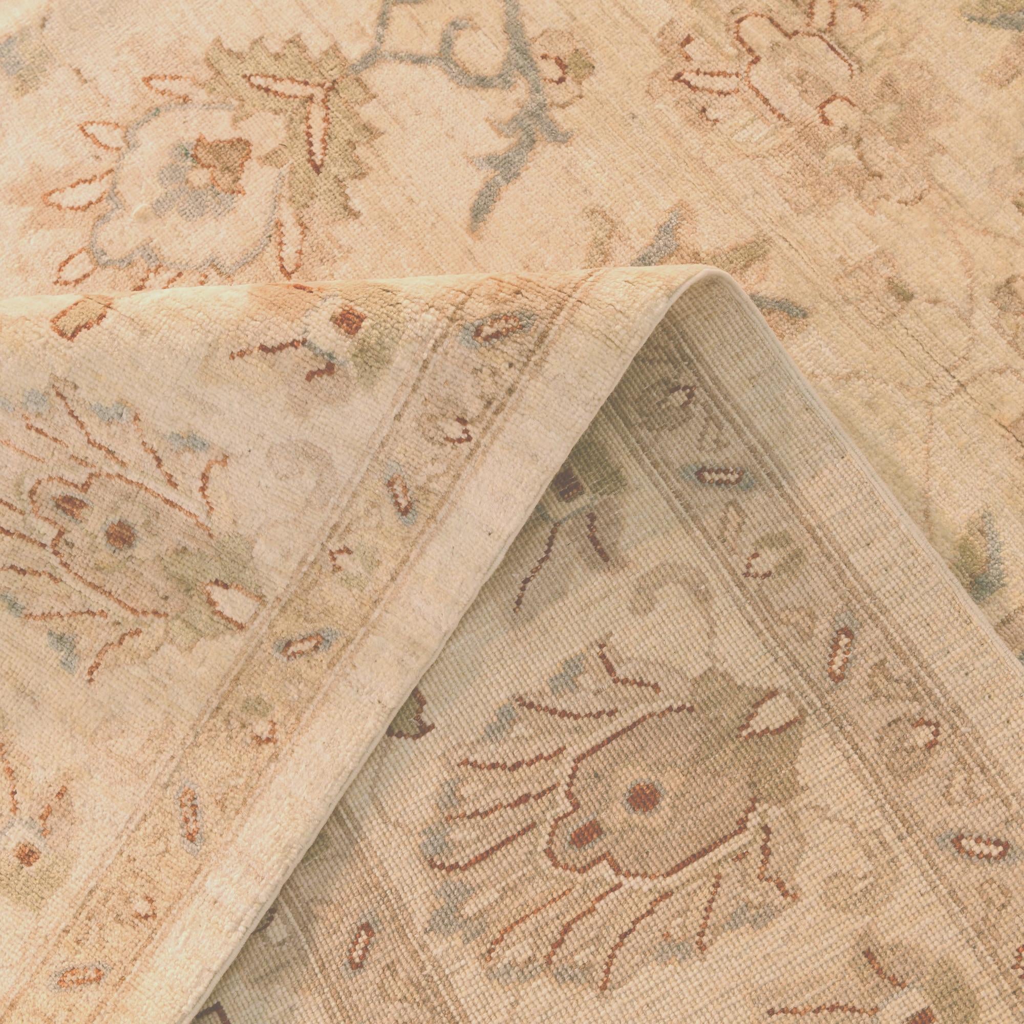 8' 6 x 11' 1 Hand Knotted Ziegler Rug