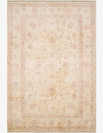 6' 11 x 10' 2 Hand Knotted Ziegler Rug