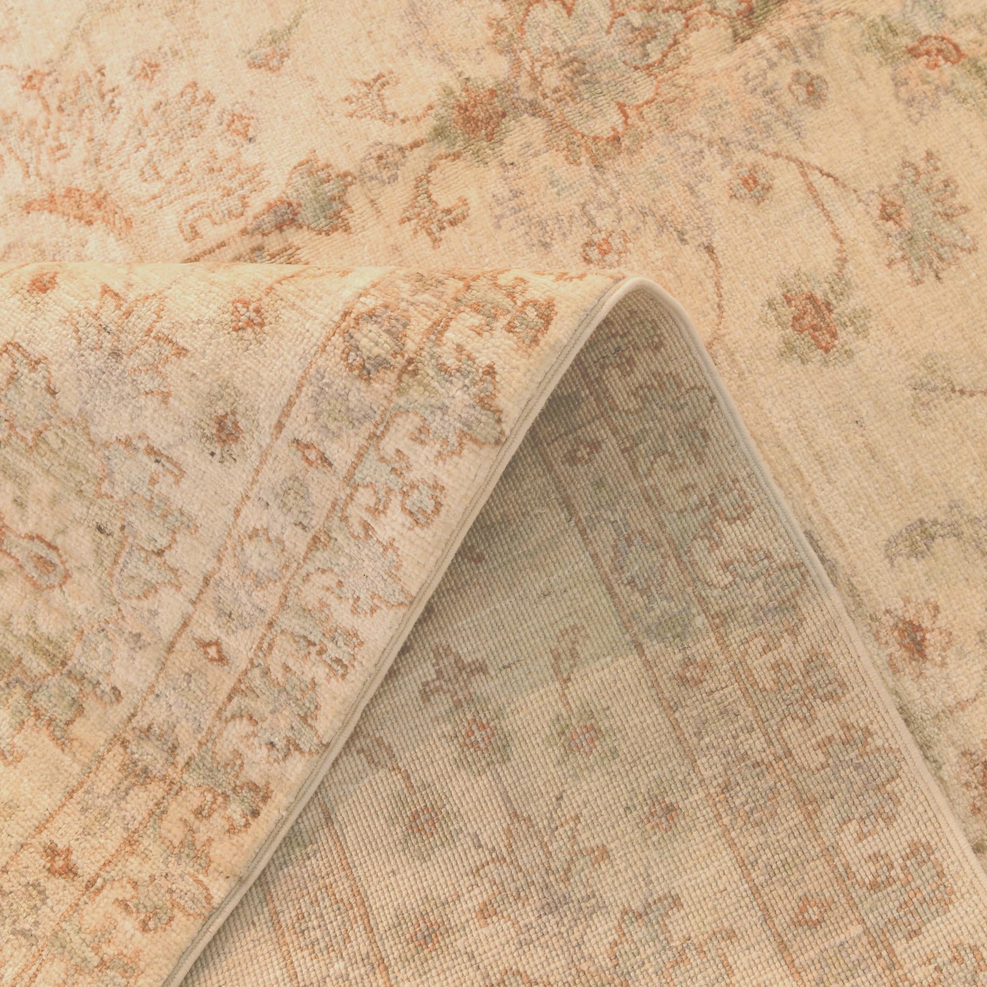 5' 8 x 8' Hand Knotted Ziegler Rug