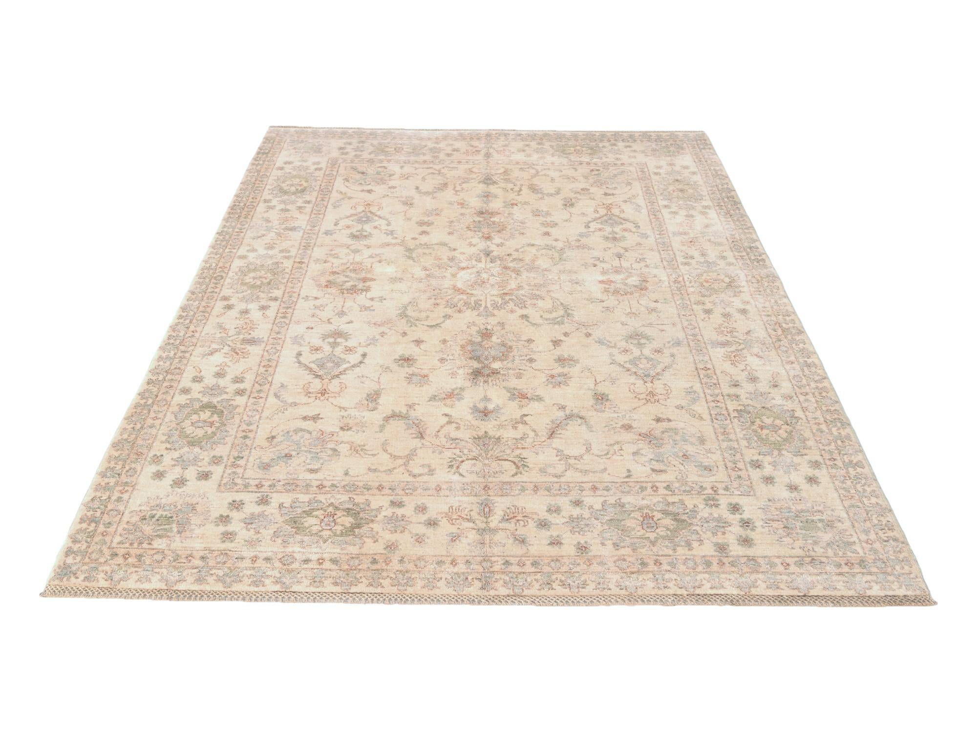 5' 9 x 8' Hand Knotted Ziegler Rug