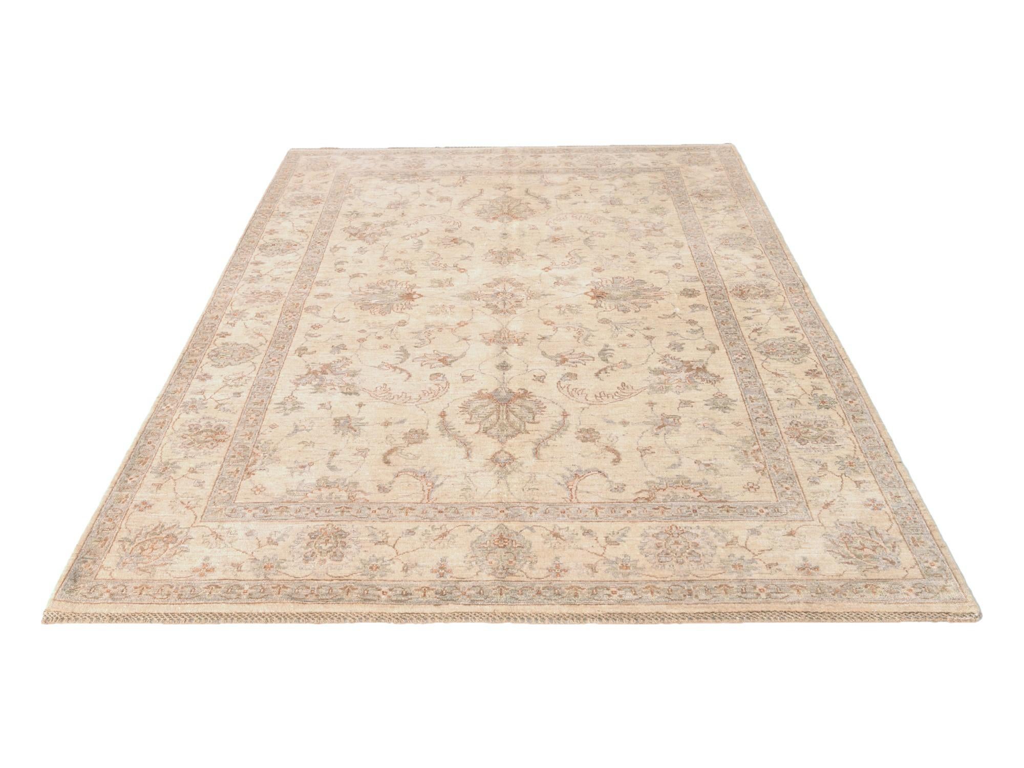 5' 10 x 8' 3 Hand Knotted Ziegler Rug