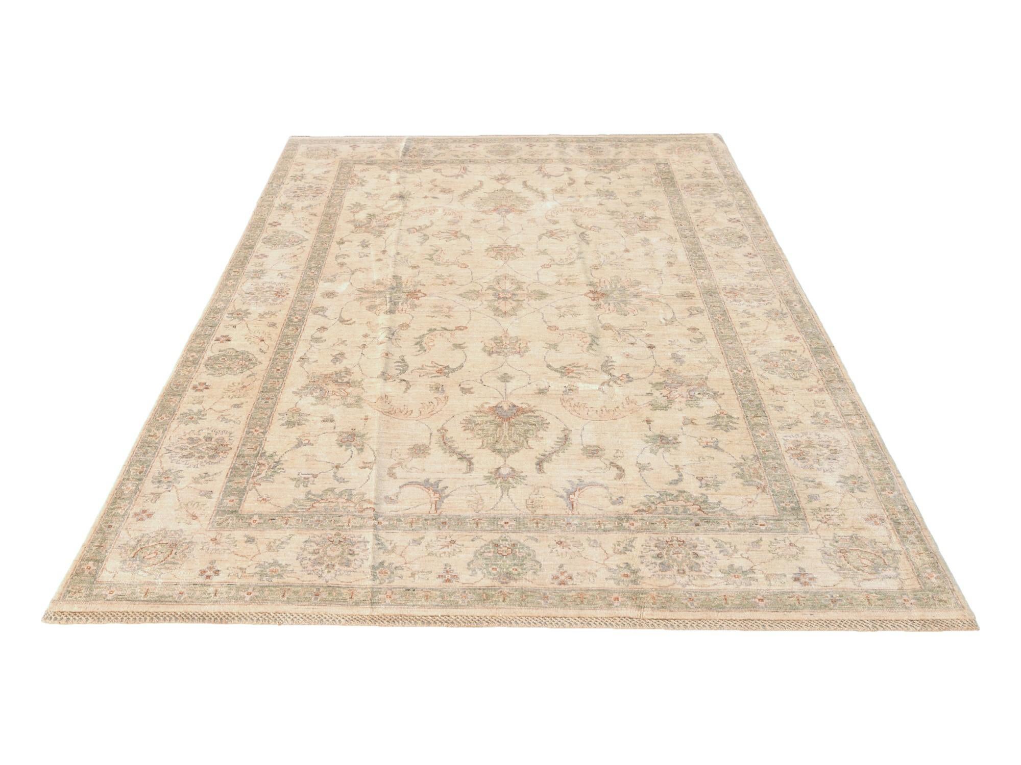 5' 10 x 8' 9 Hand Knotted Ziegler Rug