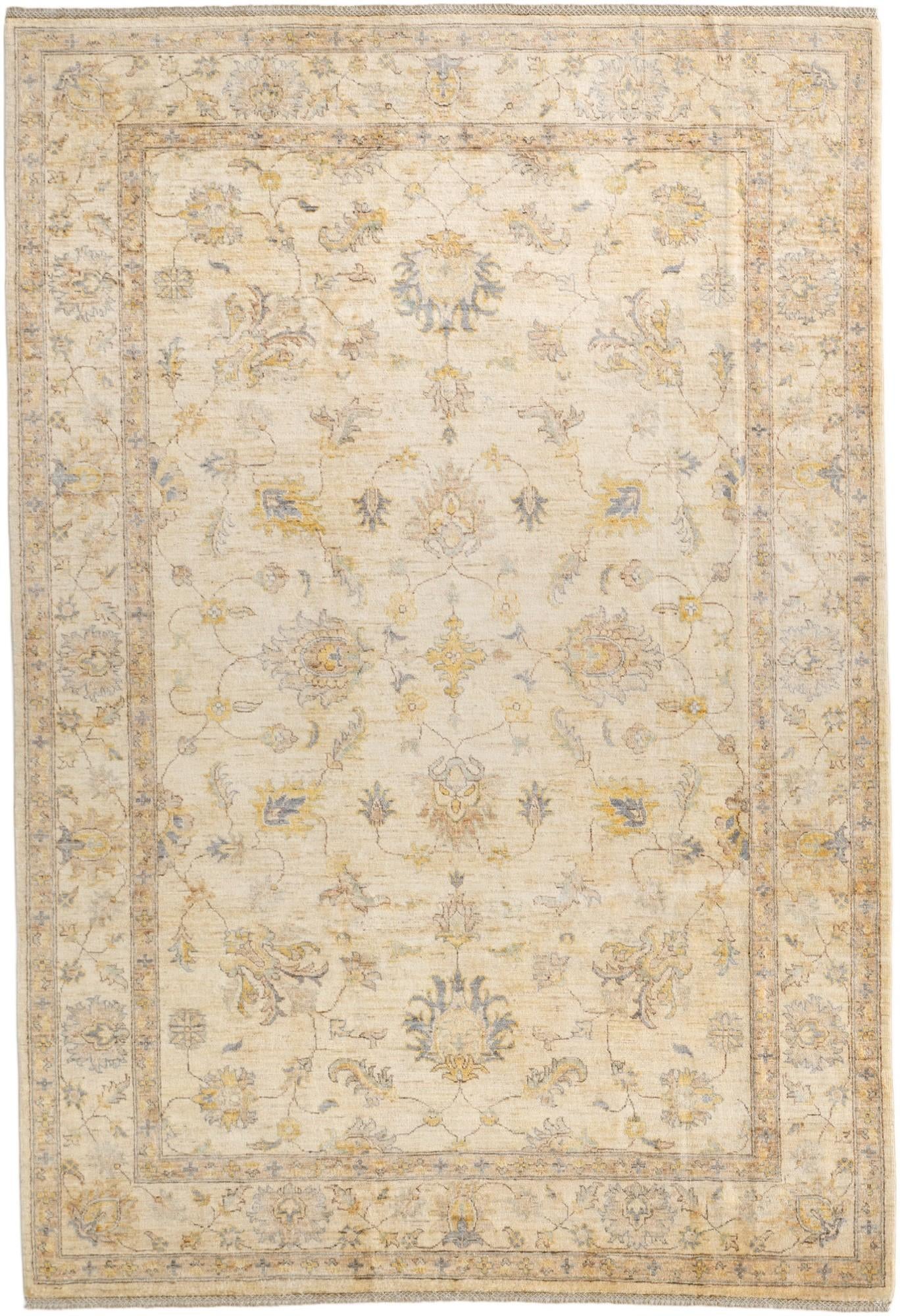 6' 2 x 9' 1 Hand Knotted Ziegler Rug