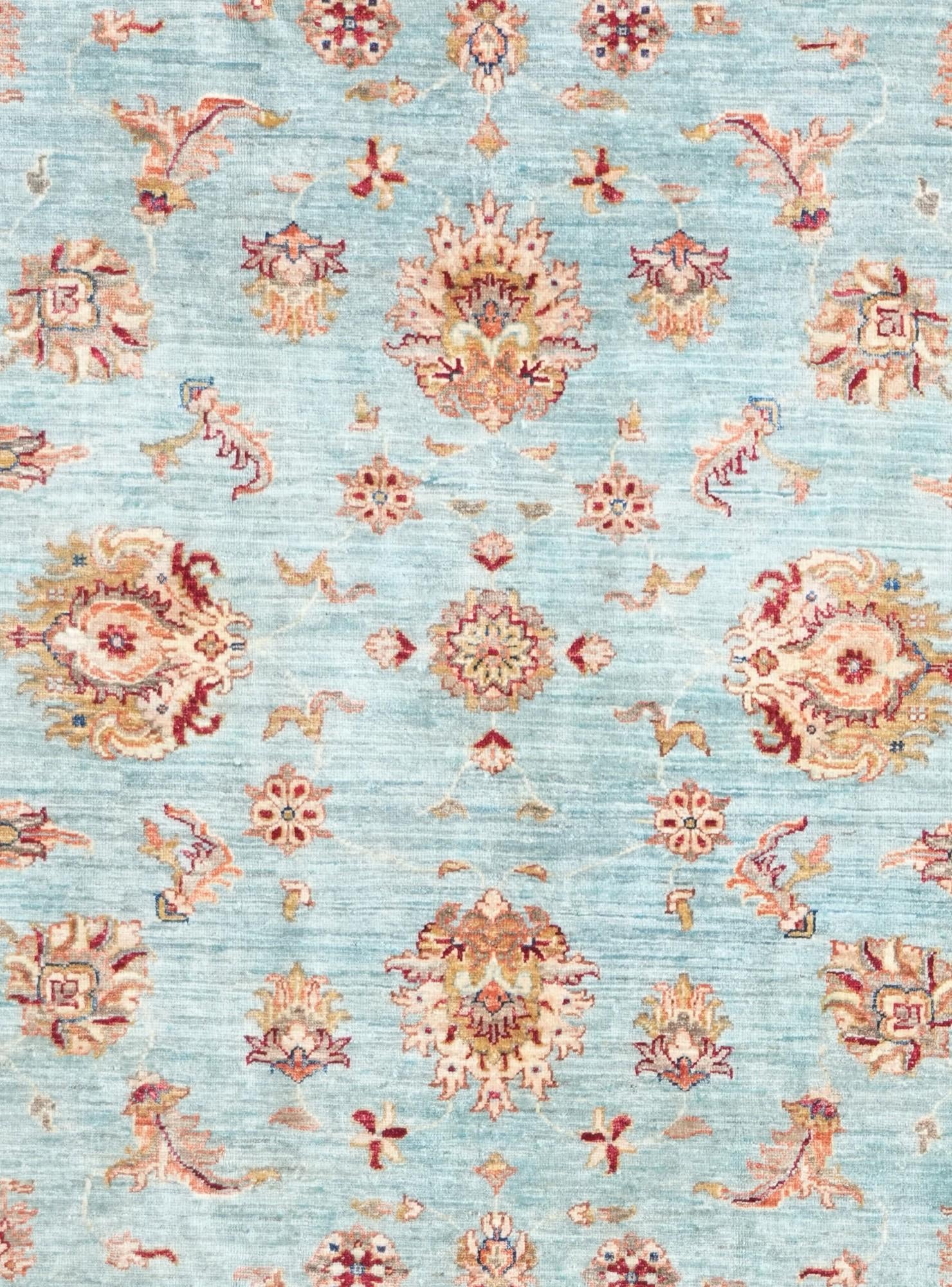 6' 11 x 10' 2 Hand Knotted Ziegler Rug