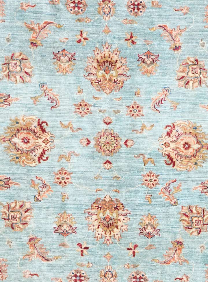 6' 11 x 10' 2 Hand Knotted Ziegler Rug