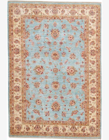 6' 11 x 10' 2 Hand Knotted Ziegler Rug