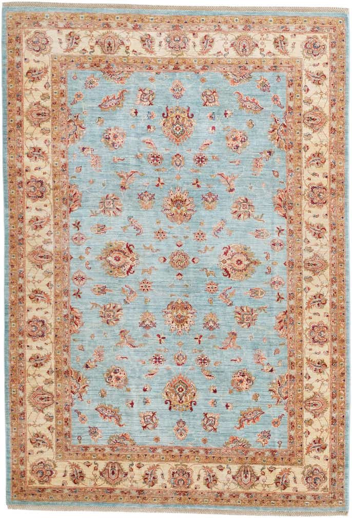 6' 11 x 10' 2 Hand Knotted Ziegler Rug