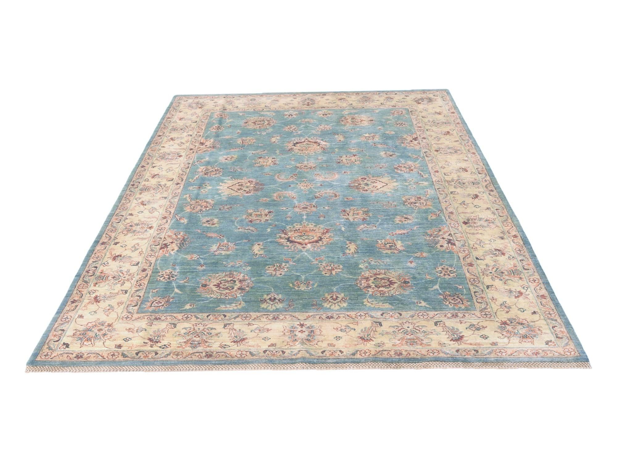 6' 11 x 9' 10 Hand Knotted Ziegler Rug
