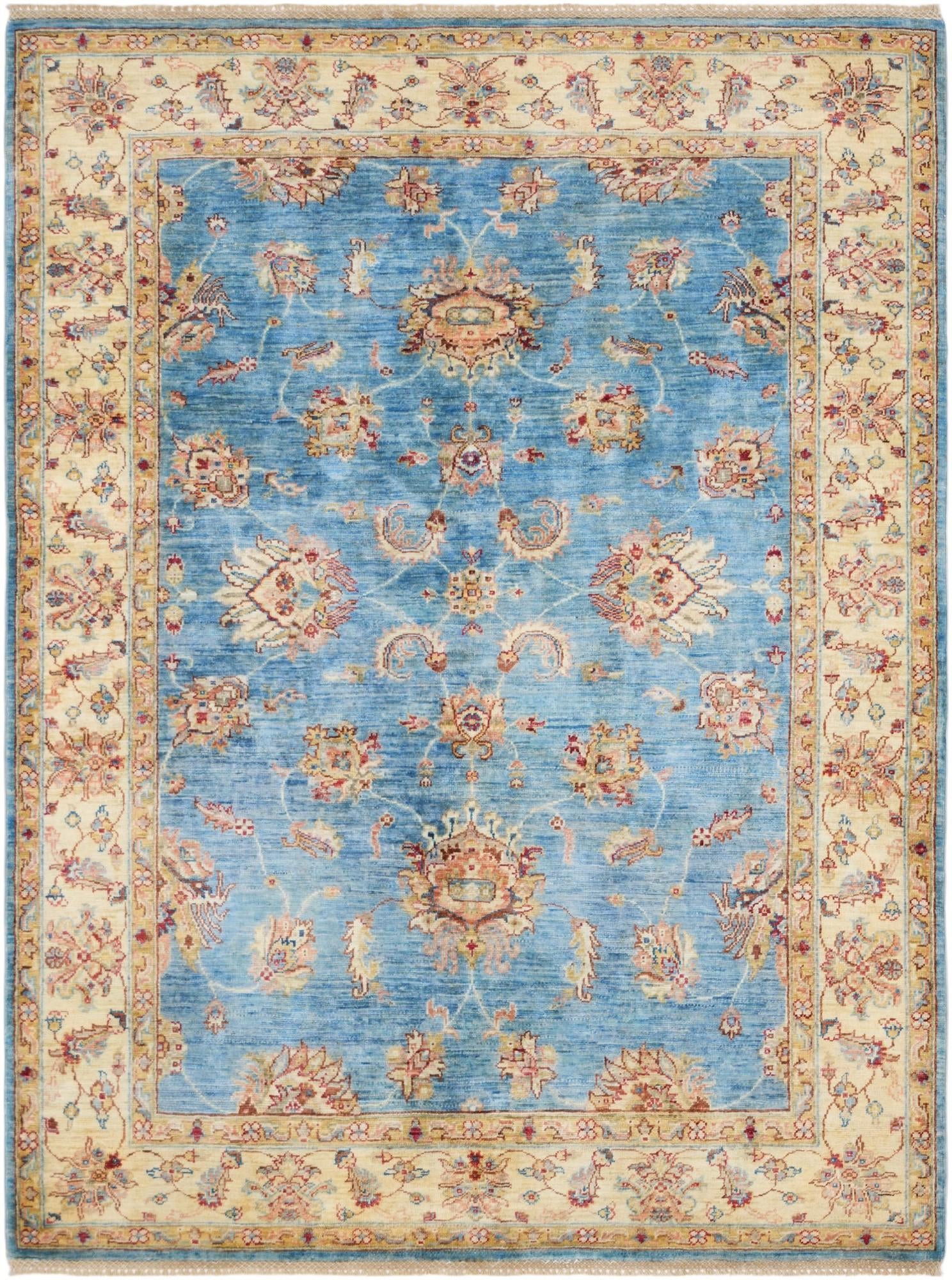 5' 1 x 6' 11 Hand Knotted Ziegler Rug
