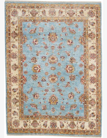 6' 8 x 9' 4 Hand Knotted Ziegler Rug