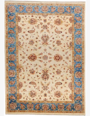 6' 10 x 9' 8 Hand Knotted Ziegler Rug