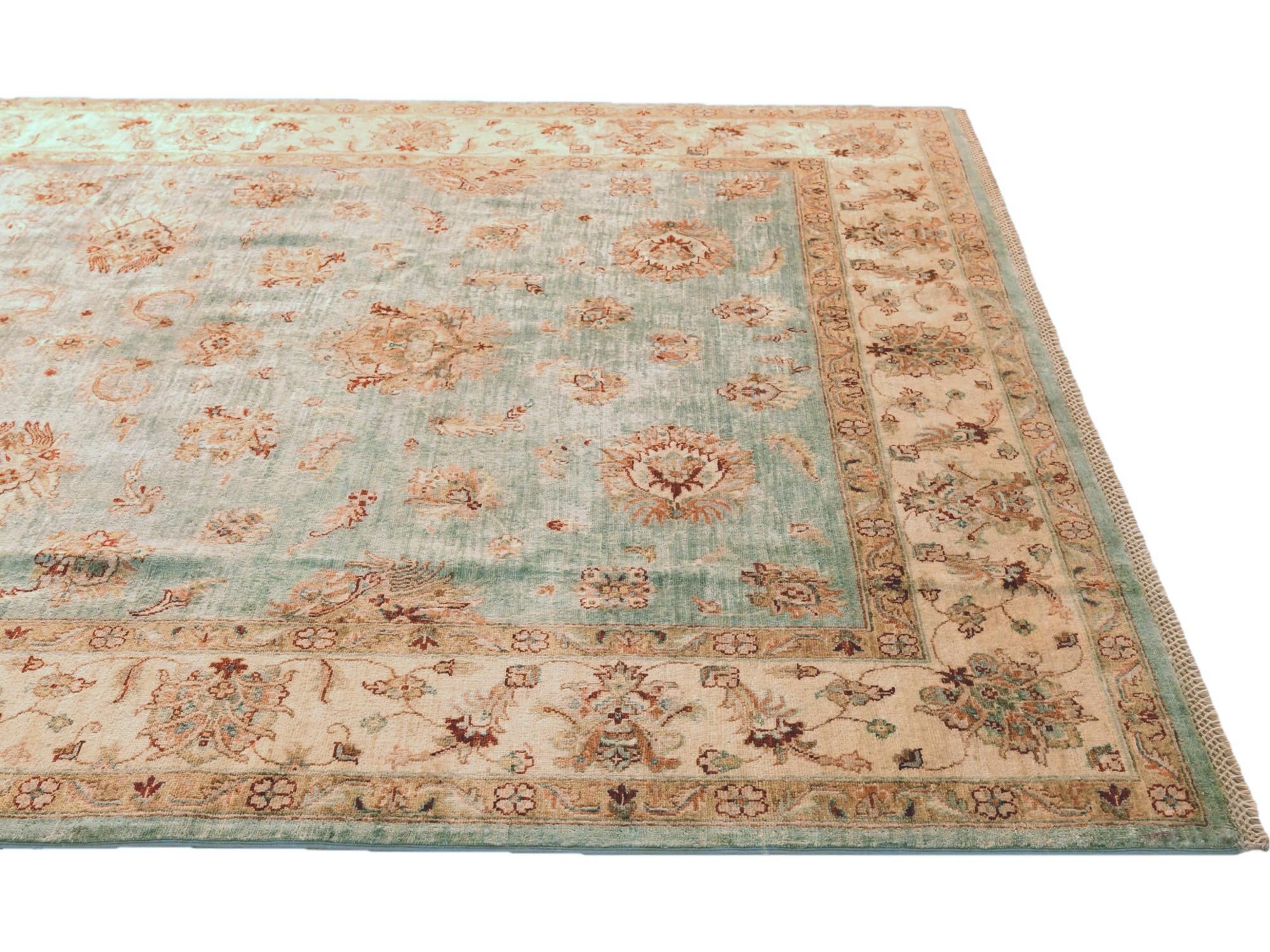 7' x 9' 11 Hand Knotted Ziegler Rug