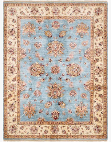 4' 11 x 6' 8 Hand Knotted Ziegler Rug
