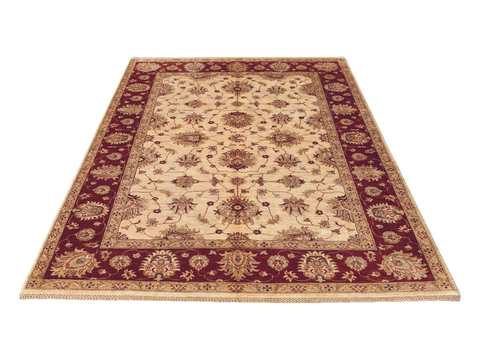5' 8 x 8' 2 Hand Knotted Ziegler Rug