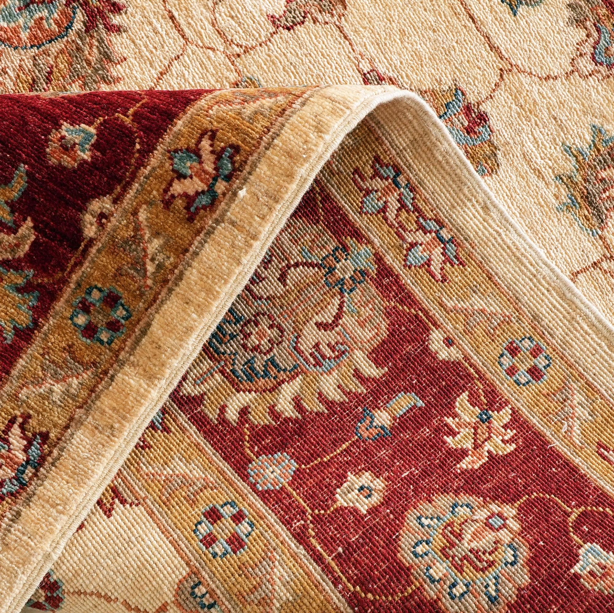 Detail image 8 of 10: 5' 8 x 8' Hand Knotted Ziegler Rug