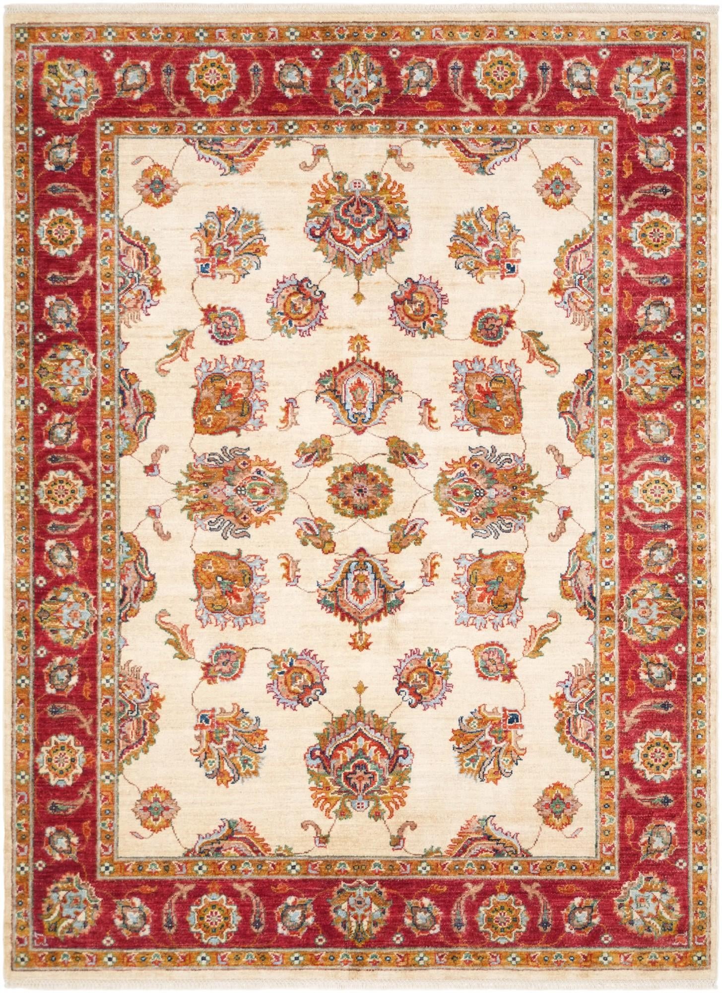 5' 1 x 6' 11 Hand Knotted Ziegler Rug
