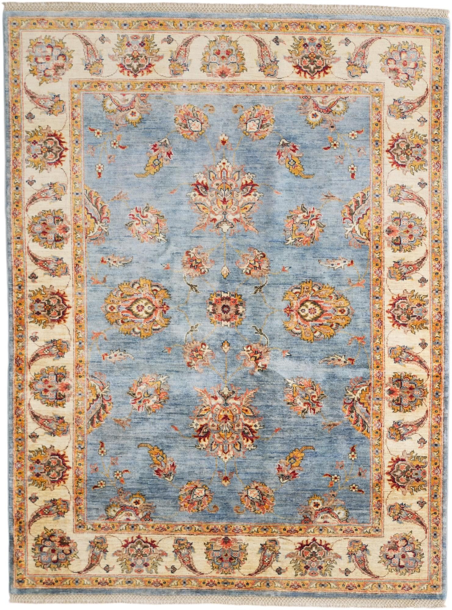 4' 11 x 6' 8 Hand Knotted Ziegler Rug