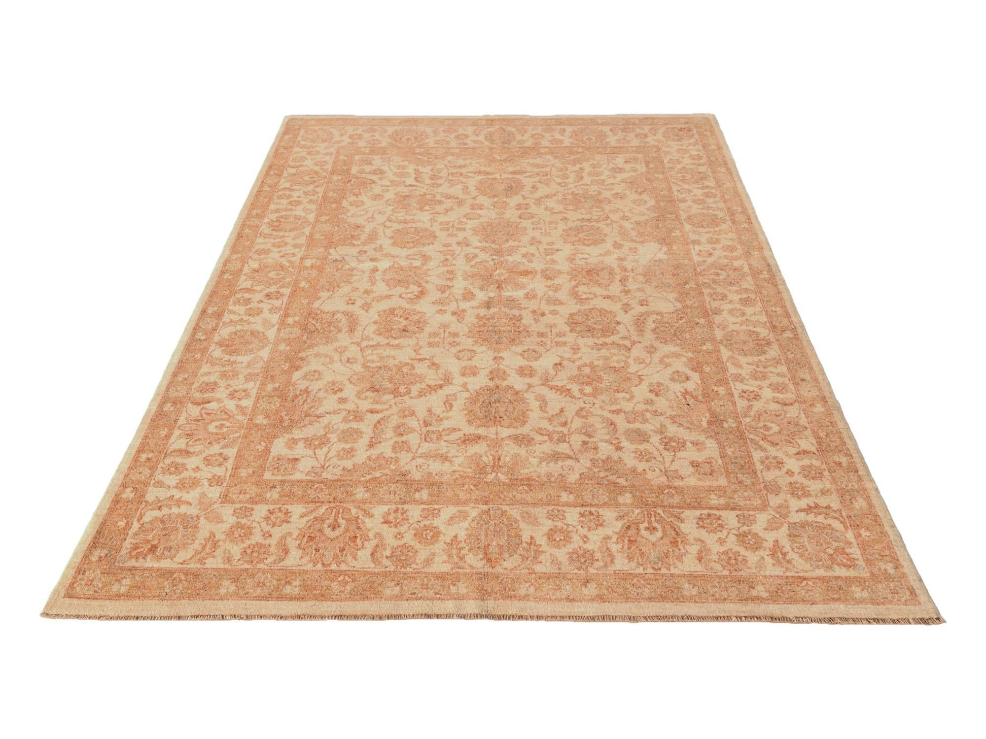 5' 7 x 7' 11 Hand Knotted Ziegler Rug