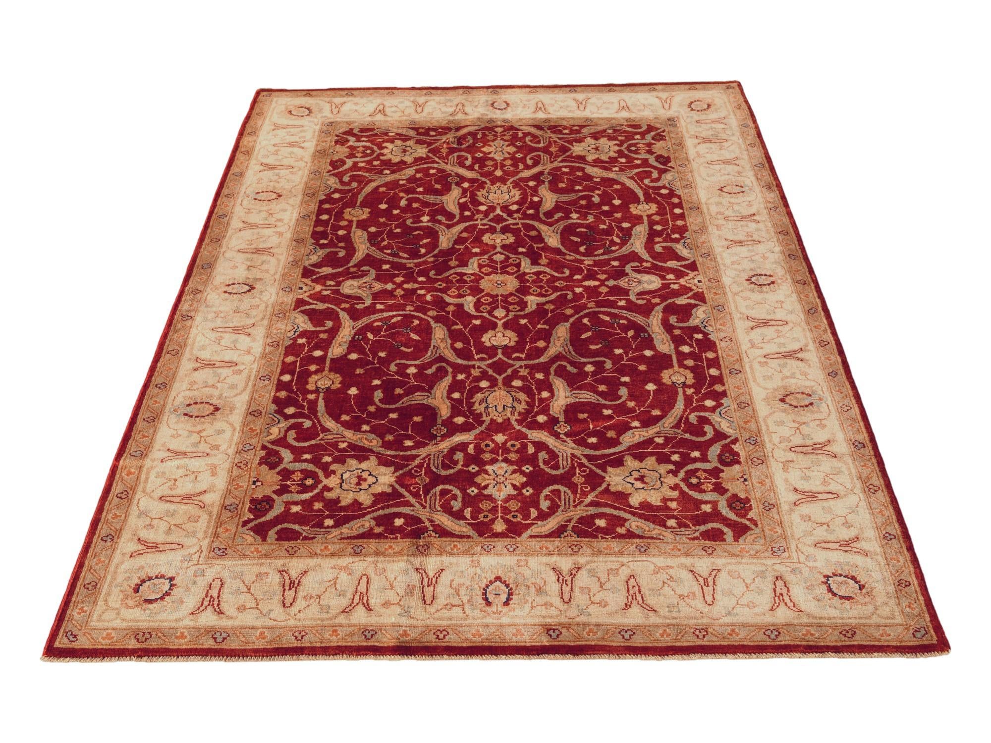 5' x 6' 11 Hand Knotted Ziegler Rug