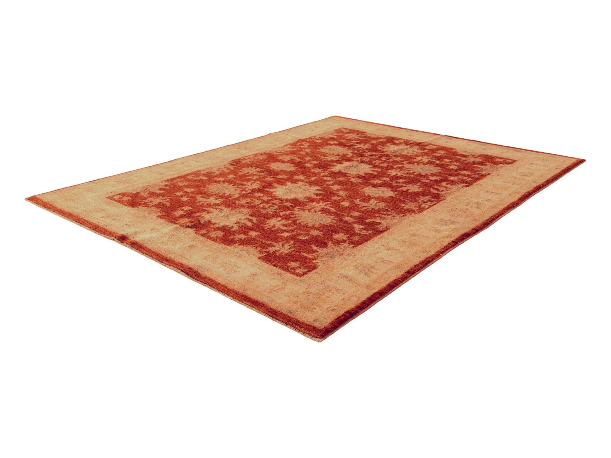 4' 11 x 6' 3 Hand Knotted Ziegler Rug