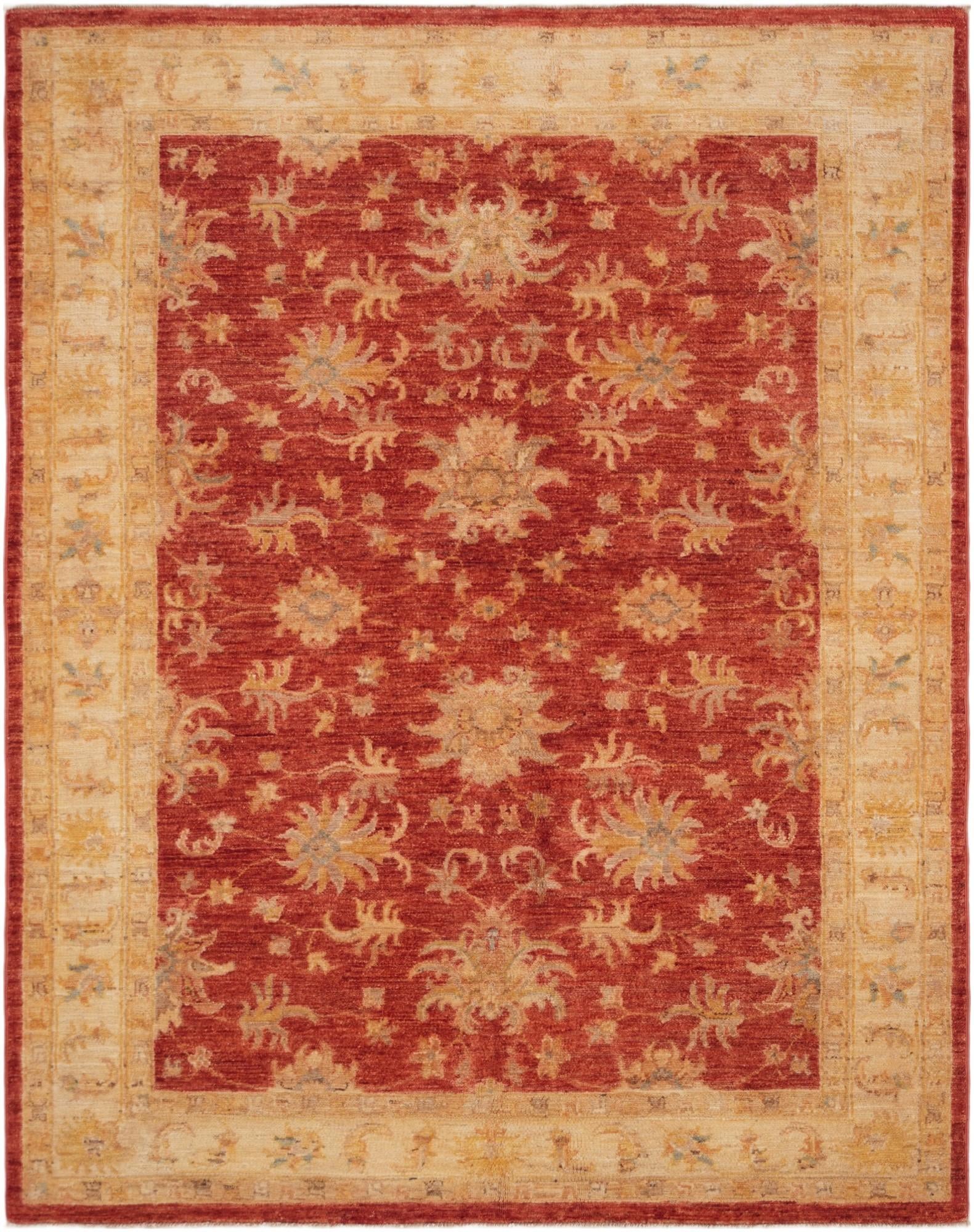 4' 11 x 6' 3 Hand Knotted Ziegler Rug